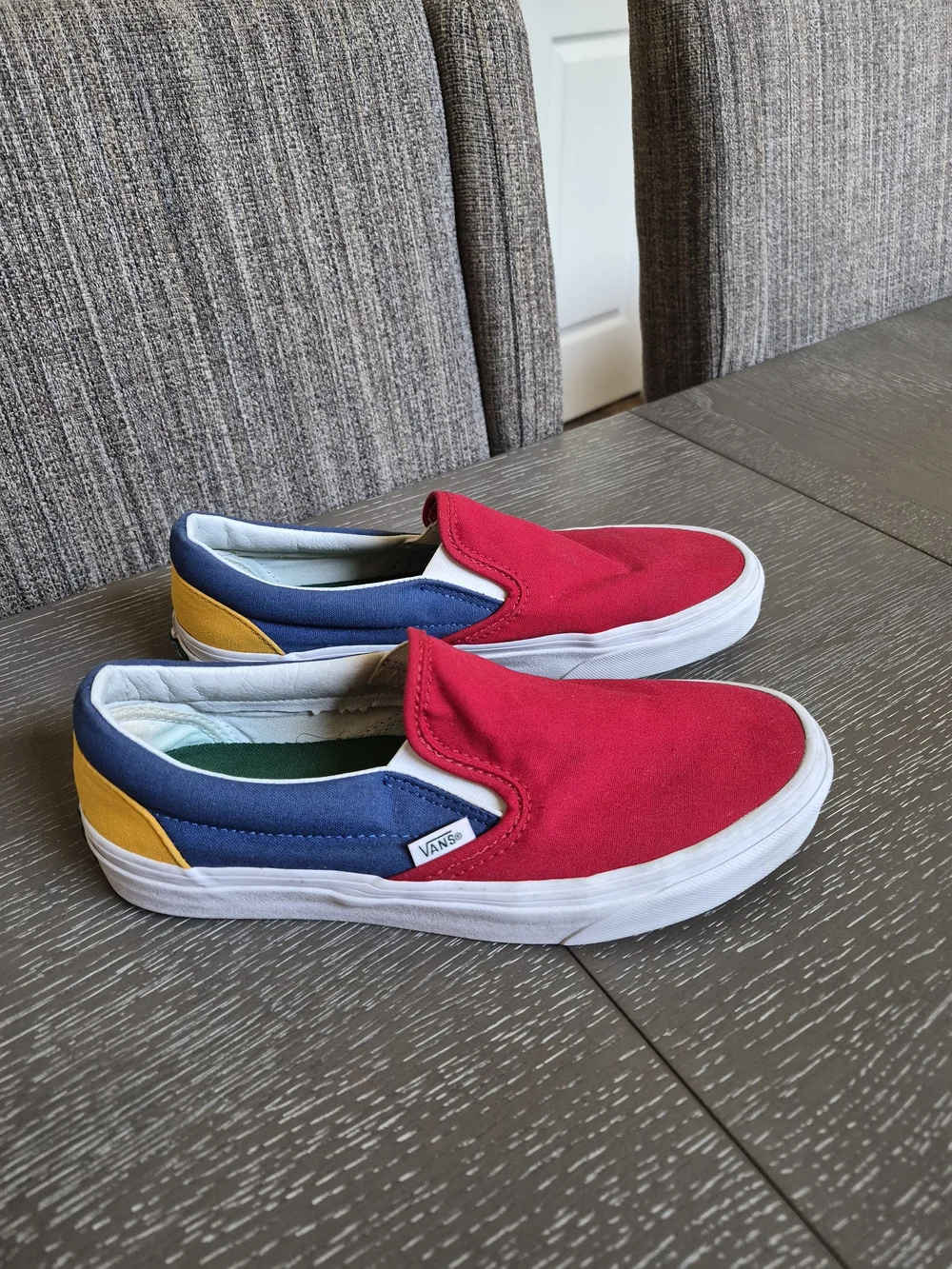 Vans Slip-On Yacht Club Colorblock Sneakers - Red, Navy, Yellow